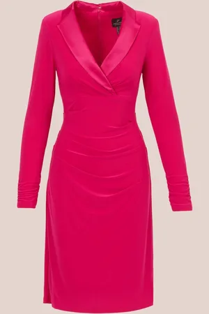 Adrianna Papell Pink Jersey Tuxedo Dress46