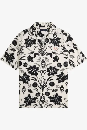 Fred Perry Botanical Print Revere Collar ShirtL