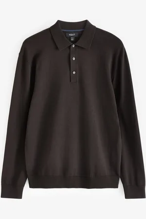 Next Knitted Long Sleeve Polo ShirtXL Reg