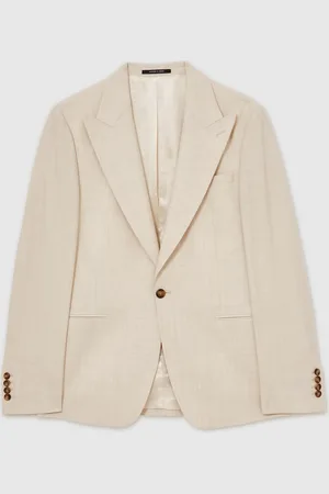 Reiss Belmont Sb Double-Breasted Textured Blazer With Wool40 R