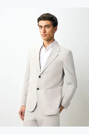 Next Slim Fit Seersucker Stripe Suit Jacket56 Regular (UK 46 R)