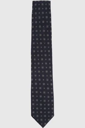 Reiss Anzio Silk Blend Foulard Medallion Print TieJeden