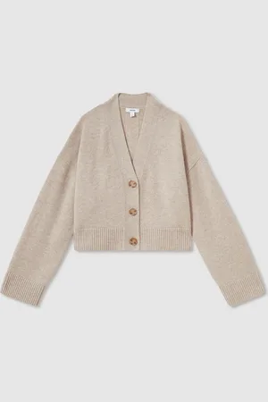 Reiss Rixy Wool-Cashmere Cropped CardiganM