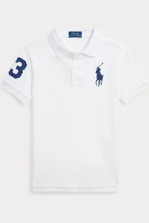 Ralph Lauren Boys Big Pony Pique 100% Cotton White Polo Shirt3 lat (98 cm)