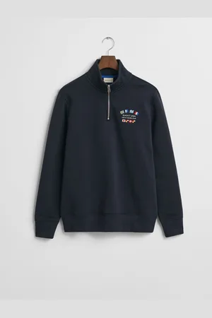 GANT Graphic Half Zip 100% Cotton Sweat TopXL