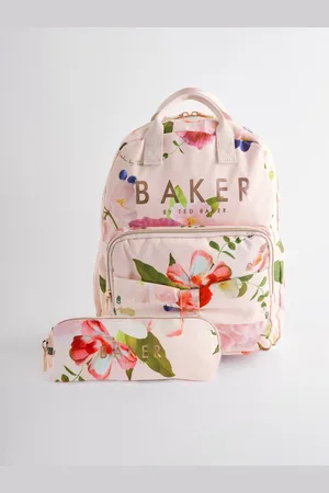 Ted Baker Girls Pink Back to School Floral Backpack with Pencil CaseJeden
