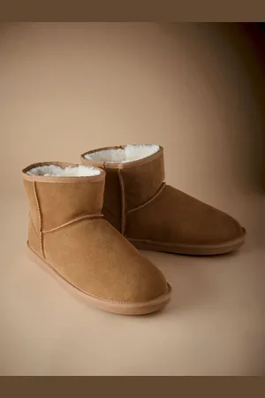 Next Signature Suede Slipper Boots with Faux Fur LiningEU 43 (UK 9)