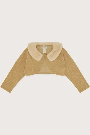 Monsoon Baby Fluffy Collar Super-Soft Cardigan2