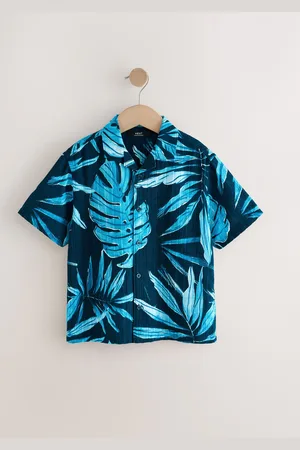 Next Short Sleeves Revere Collar Palm Printed Shirt (3-16yrs)13 lat (158 cm)