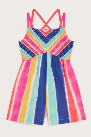 Monsoon Strappy Stripe Playsuit152158 cm