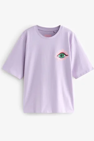 Eleanor Bowmer Oversized Lilac Purple Angel Numbers 100% Cotton T-ShirtS