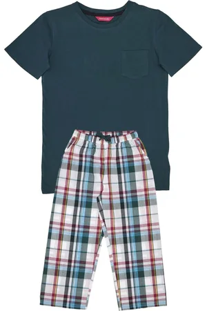Cyberjammies Minijammies Check Bottoms and Long Sleerve Slouch Top Pyjama Set116122 cm