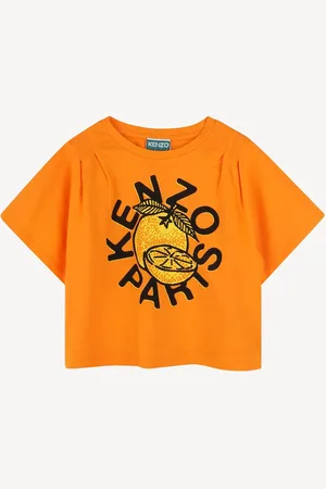 Kenzo Orange Short Sleeve Fruit Logo T-Shirt140146 cm