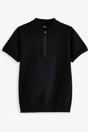 Next 100% Cotton Knitted Quarter Zip Polo Shirt (3-16yrs)9 lat (134 cm)