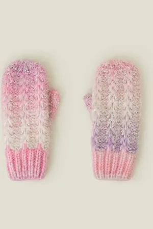 Accessorize Girls Ombre Sequin Mittens6