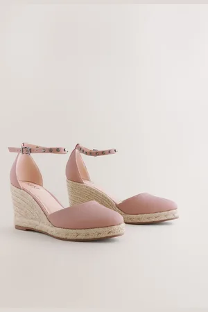 Next Forever Comfort Round Toe Espadrille Stud Detail Wedgeseu41