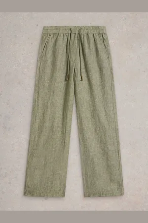 White Stuff Belle Linen Wide Leg Trousers34 L