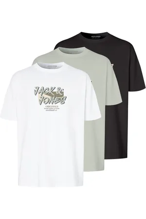 JACK & JONES 3 Pack Printed Tee ShirtsL