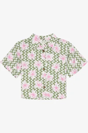 Roxy Salty Sun Print Short Sleeve Crop Shirt128134 cm