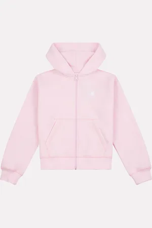 New Balance Small Girls Brush Back Logo Zip Hoodie9