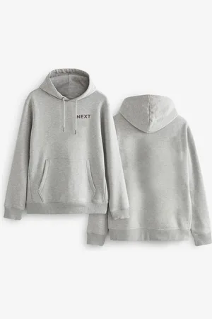 Next Bluza z kapturem i logo w kolorze bordowym melanżowymXL