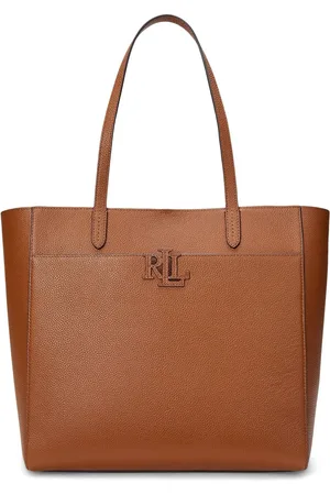 Ralph Lauren Cameryn Pebbled Leather Logo Tote BagJeden