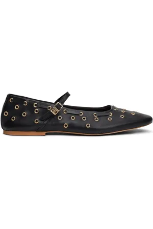 Tommy Hilfiger Czarne baleriny z oczkami typu Mary Jane EU 38 (UK 5)