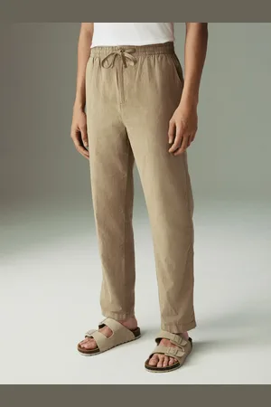 Next Linen Cotton Elasticated Waist Drawstring Trousers36 L