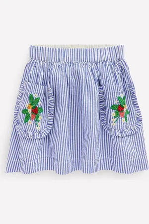 Boden 100% Cotton Applique Pocket Skirt110116 cm