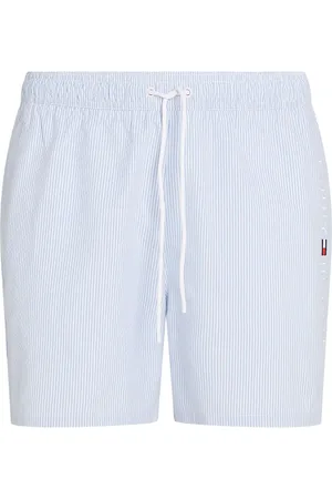 Tommy Hilfiger Medium Length Stripe Drawstring Swim TrunksL