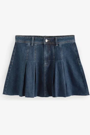 Next Plisowana spódnica mini z denimu, 100% bawełna46
