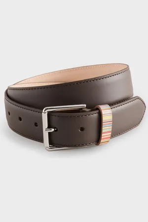 Paul Smith Signature Stripe Brown Leather Belt34