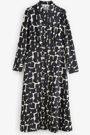 Next Long Sleeves Midi Shirt Dress42 Wysoki