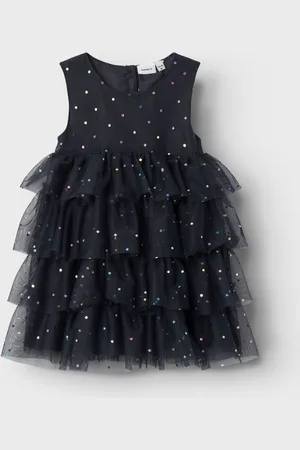 NAME IT Tulle Mesh Frill Dress3