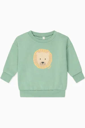 Mori Oversized Cream Lion 100% Organic Cotton Comfy Sweatshirt9298 cm