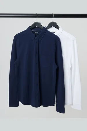 Threadbare Jersey Long Sleeve 100% Cotton Shirts 2 PackXXL