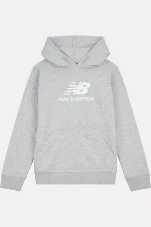 New Balance Kids French Terry Stacked Logo 100% Cotton Hoodie166168 cm