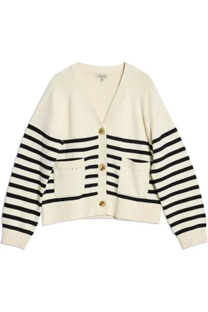 Albaray Blue Relaxed V-Neck 100% Organic Cotton Cardigan40