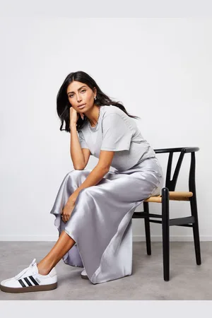 Threadbare Maxi Satin Slip Skirt38
