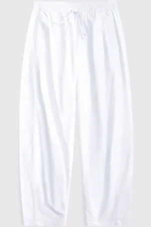 Abercrombie & Fitch Poplin Pull On Barrel Leg 100% Cotton TrousersL