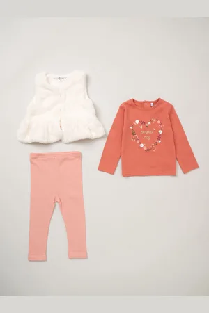 LILY & JACK Faux Fur Gilet Top and Legging Outfit Set18 Months (86cm)