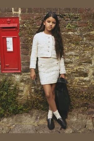 Reiss Felicity Tweed-Effect Knitted Mini Skirt with Merino6