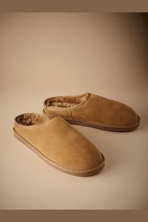 Next Faux Fur Lined Signature Suede Mule SlippersEU 42 (UK 8)