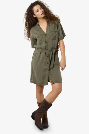 Noisy May Tie waist Shirt DressM 10