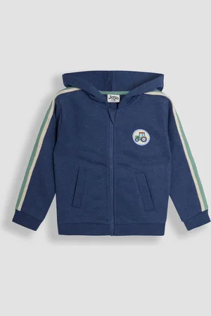 JoJo Maman Bébé Tractor Badge Zip Up Hoodie8692 cm