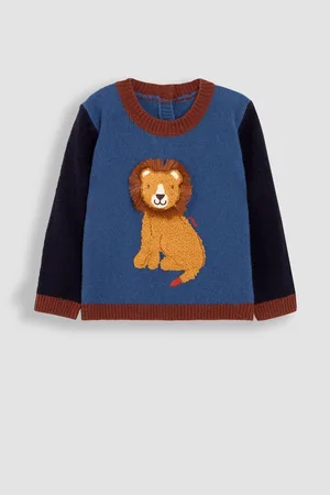 JoJo Maman Bébé Sweter z wełny jagnięcej w bloki kolorów4