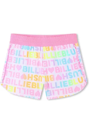 Billieblush Pink 100% Cotton All Over Logo Print Jersey Shorts140146 cm