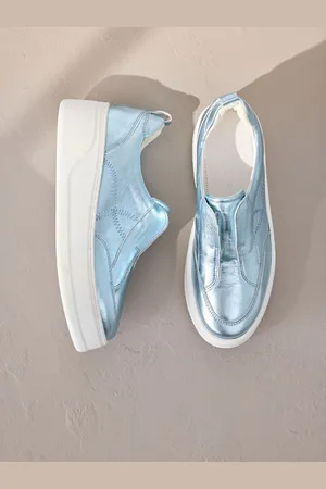Next Wsuwane skórzane buty sportowe Forever Comfort Signature na grubej platformie i koturnieeu36