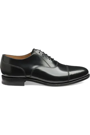 Loake Black Polished Leather Plain Toe Cap Oxford ShoesEU 45 (UK 11)