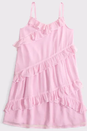 Abercrombie & Fitch Ruffle Strappy Chiffon Mini Dress158164 cm
